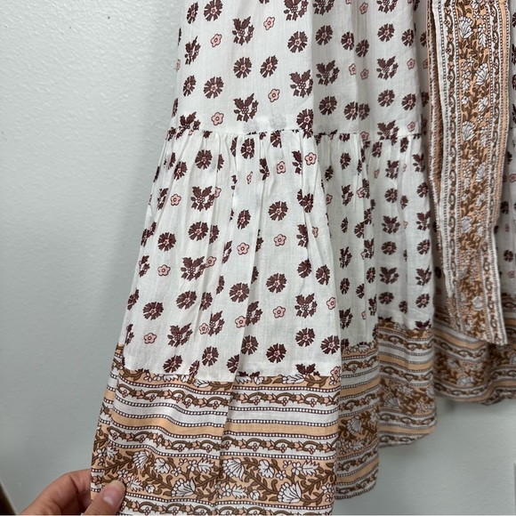 Cleobella Blakely midi dress cottagecore prairie bohemian floral v neck casual - Picture 6 of 13